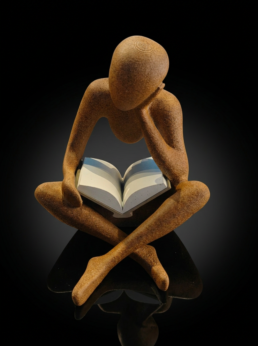 Der denkende Leser - 10cm Figur